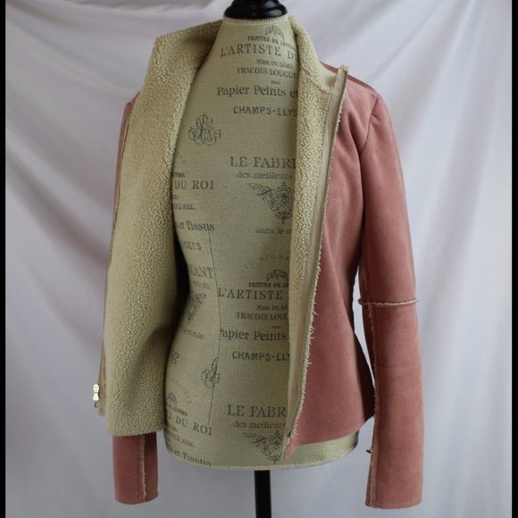 Anthropologie Pink Zippered Jacket By Velvet Long Sleeves - Picture 3 of 12